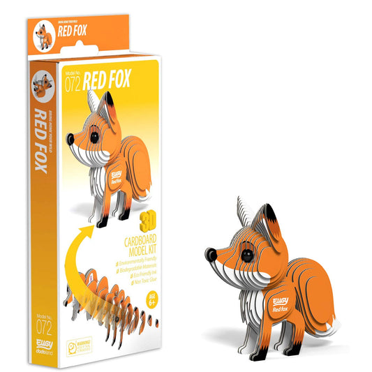 EUGY Red Fox 3D Model Craft Kit