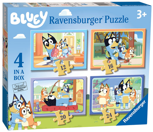 Ravensburger Bluey 4 In A Box 12/16/20/24 PIECE Jigsaw Puzzles