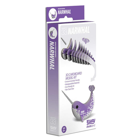 EUGY Narwhal 3D Model Craft Kit