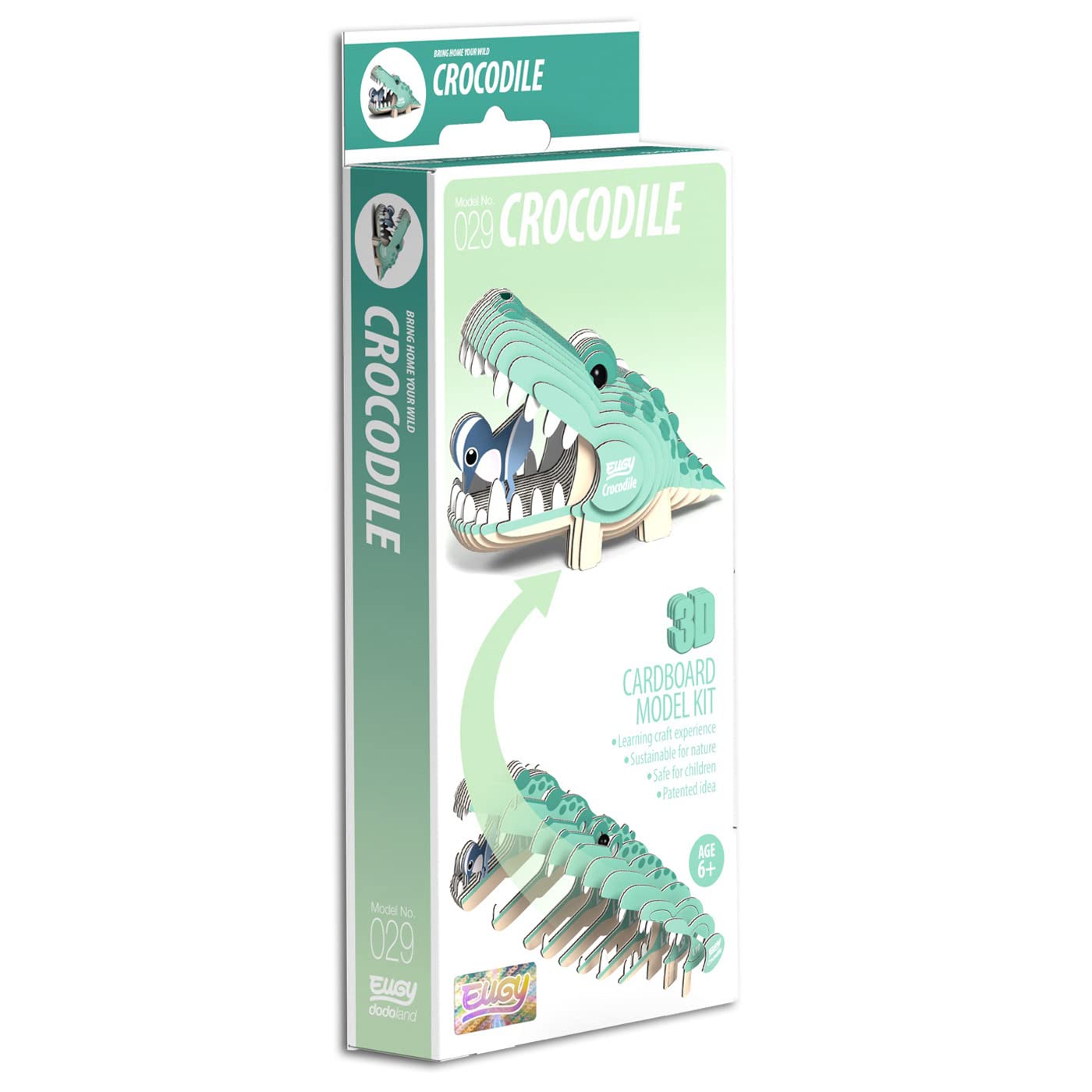 EUGY Crocodile 3D Model Craft Kit
