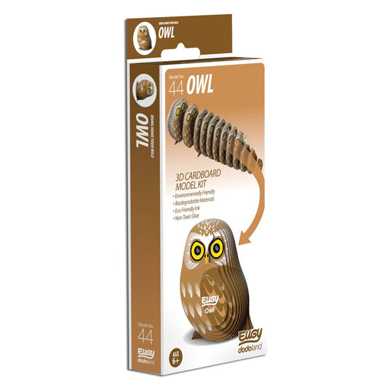 EUGY Owl 3D Model Craft Kit