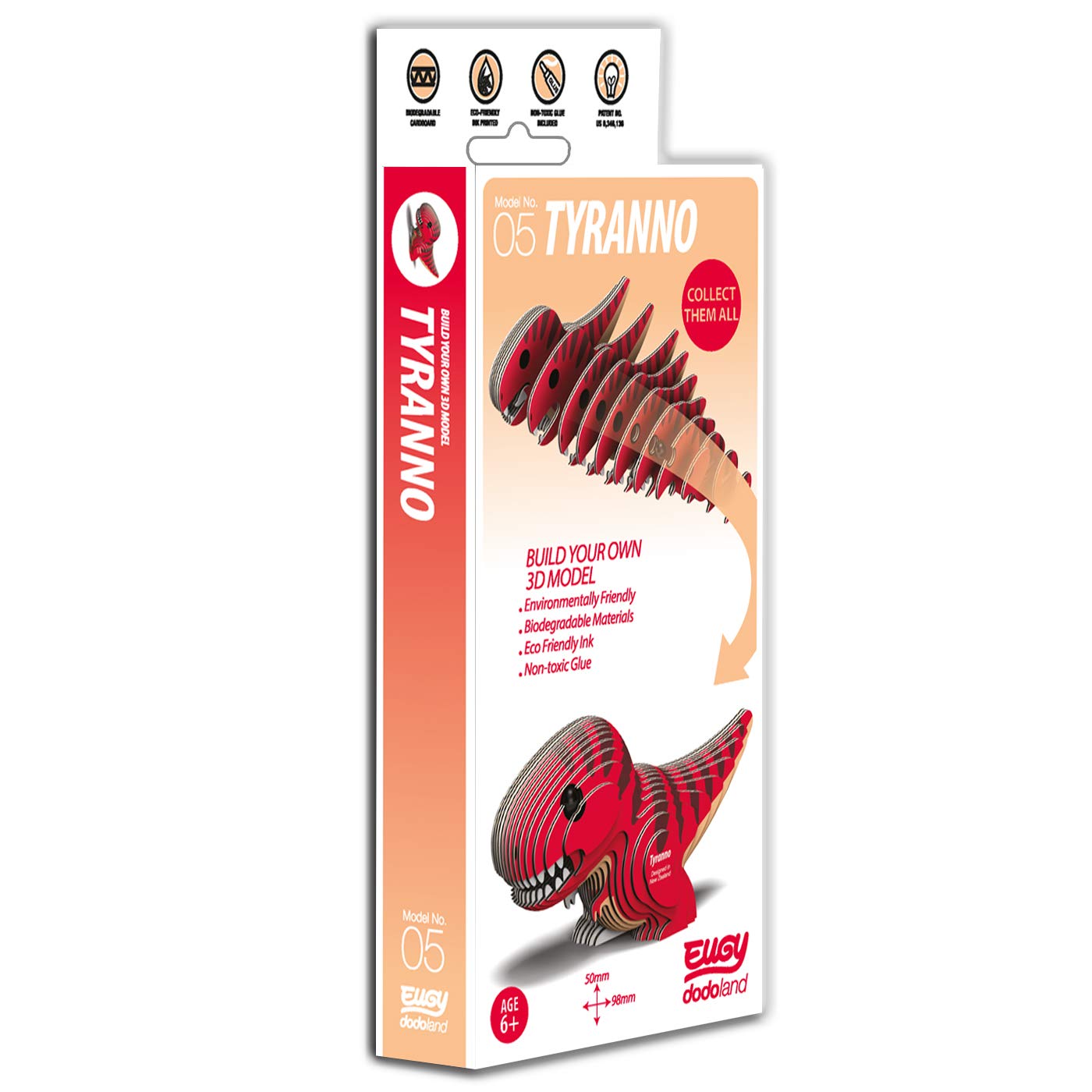 EUGY Tyrannosaurus Rex 3D Model Craft Kit