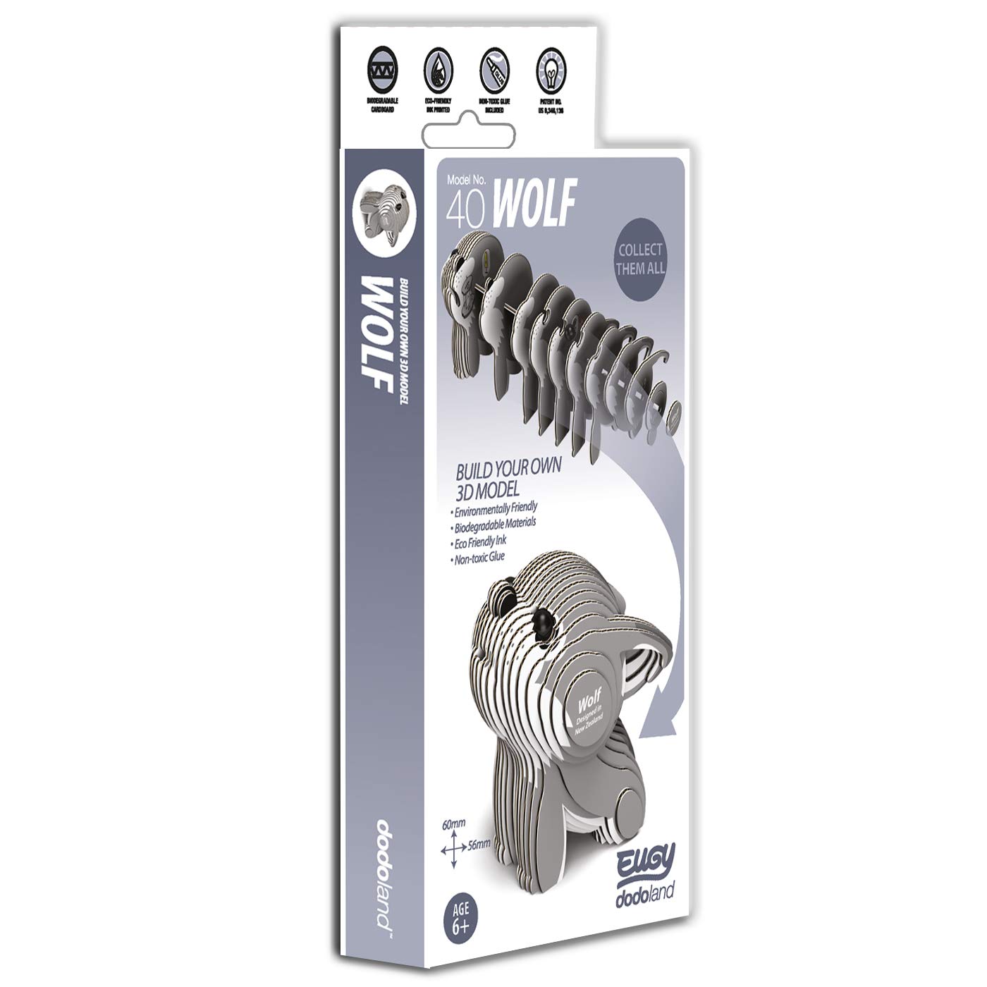 EUGY Wolf 3D Model Craft Kit