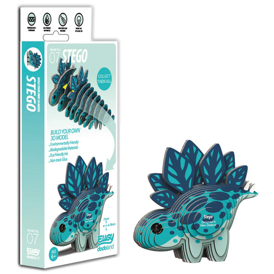 EUGY Stegosaurus 3D Model Craft Kit