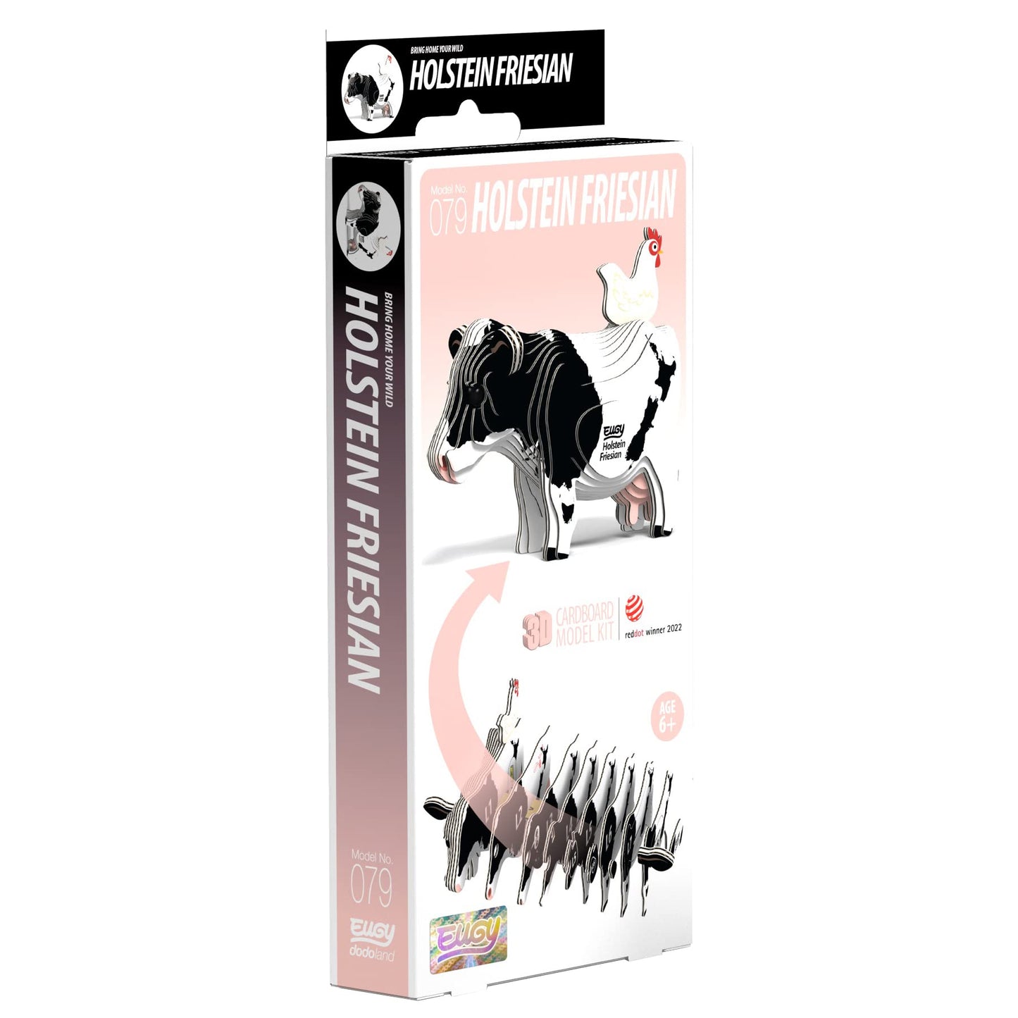 EUGY Holstein Friesian Cow 3D Model Craft Kit