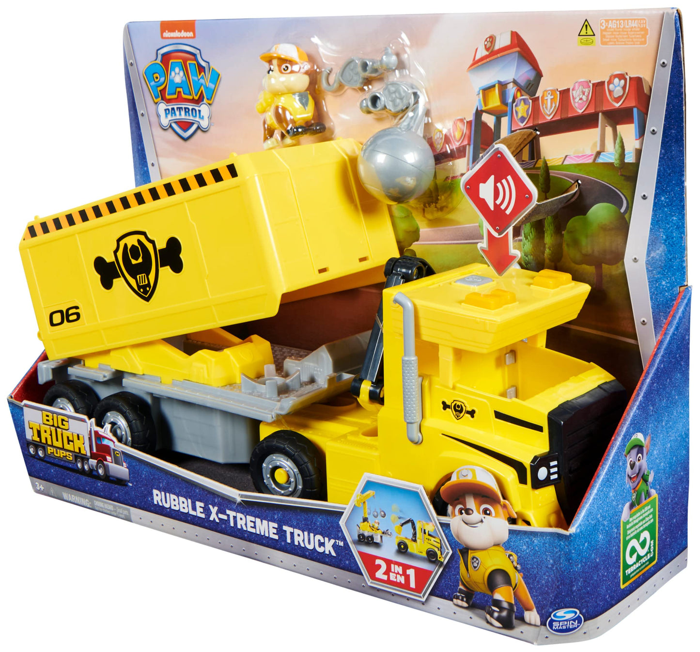 PAW Patrol Big Truck Pups Mega Rubble 2 in 1 Transforming Truck & Excavator