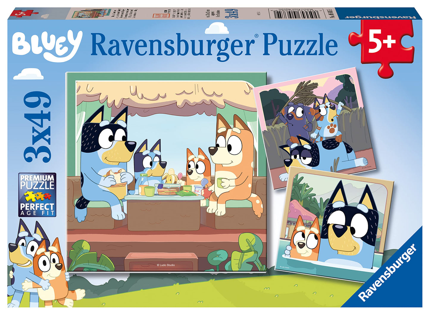 Ravensburger Bluey 3 x 49 Piece Jigsaw Puzzle