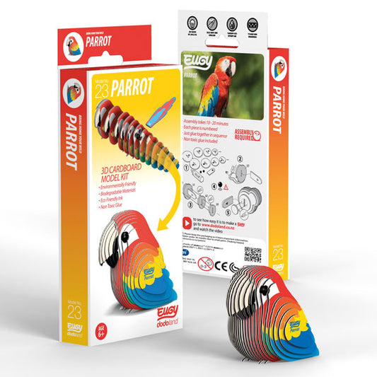 EUGY Parrot 3D Model Craft Kit