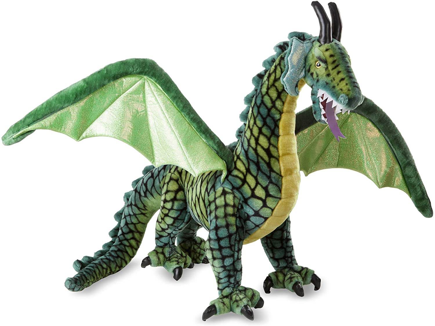 Green stuffed sales dragon