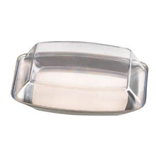 Butter Dish Stainless Steel With Clear Plastic Lid