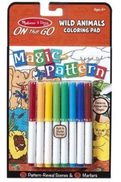 Melissa & Doug On The Go Magic Pattern Colouring Pad Wild Animals