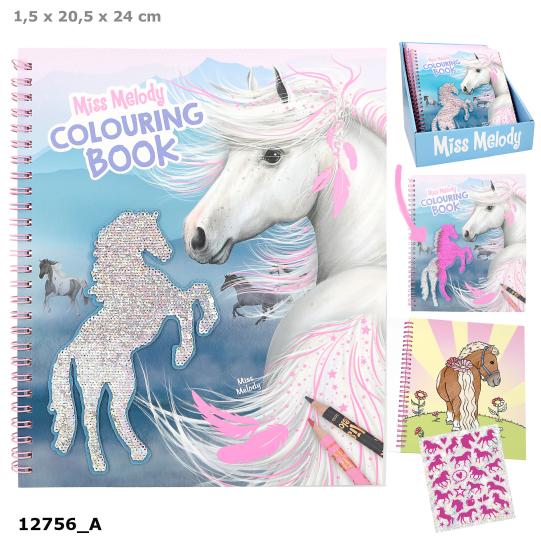 Miss Melody Colouring Book With Reversible Sequins