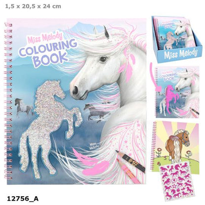 Miss Melody Colouring Book With Reversible Sequins