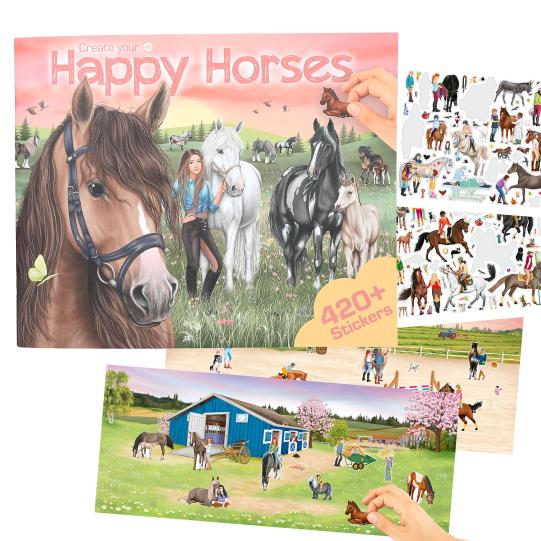 Top Model Create Your Happy Horses Colouring Book