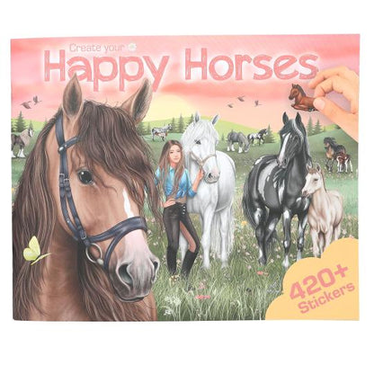 Top Model Create Your Happy Horses Colouring Book