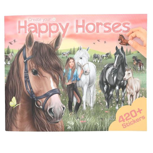 Top Model Create Your Happy Horses Colouring Book