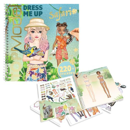 Top Model Dress Me Up Stickerbook Safari