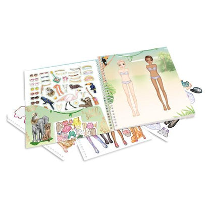 Top Model Dress Me Up Stickerbook Safari