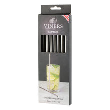6pk Long Steel Drinking Straws