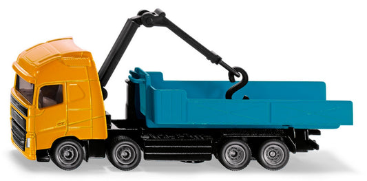 Siku Volvo Roll Off Tipper With Crane 1:87 Scale