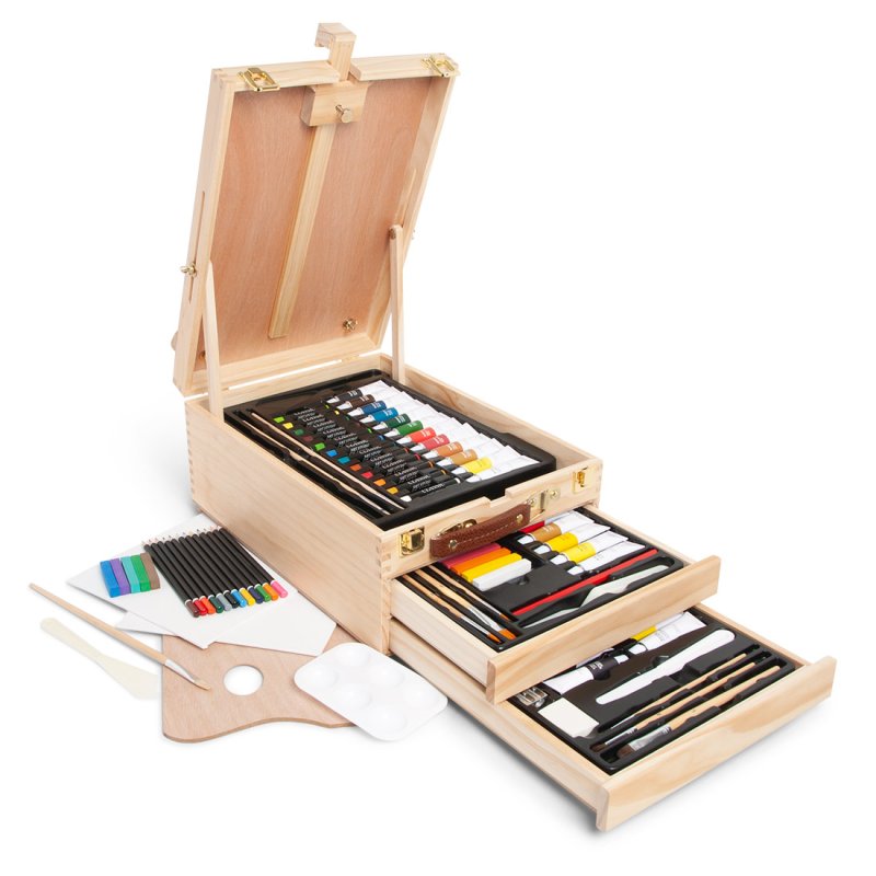 Elements Complete Mixed Media Box Easel Set 108 Pieces