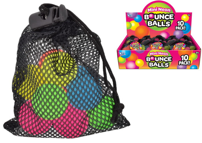 10 Neon Mini Bouncy Balls