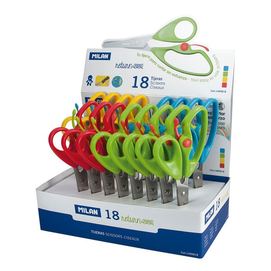 Milan Childrens Scissors Spring Loaded