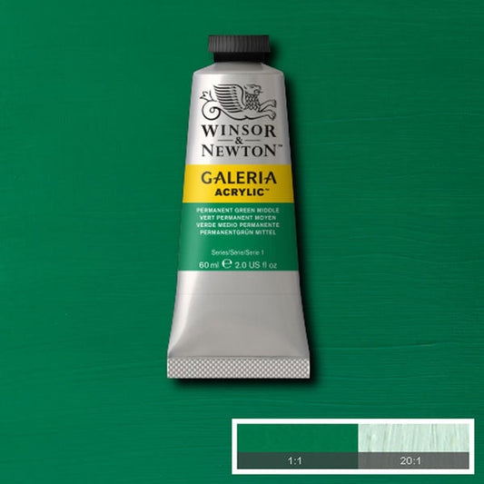 Winsor & Newton Galeria Acrylic 60ml Permanent Green Middle