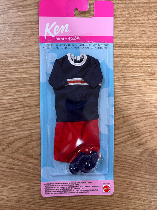 Ken Vintage Fashion Navy Shirt & Red Shorts