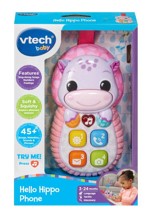 VTech Hello Hippo Phone Pink *Exclusive To Us