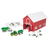 John Deere 24Pc 1:64 Scale Red Barn Farm Playset