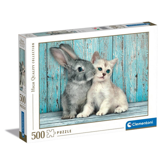 Cat & Bunny 500 Piece Jigsaw Puzzle