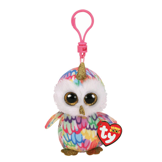 TY Enchanted Owl Beanie Boo Keyclip