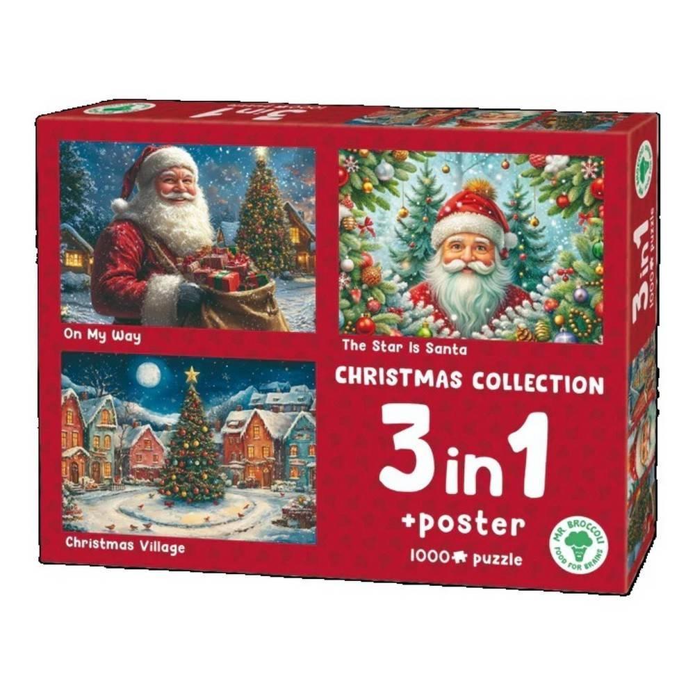 3 in 1 1000 Piece Christmas Jigsaw Puzzle