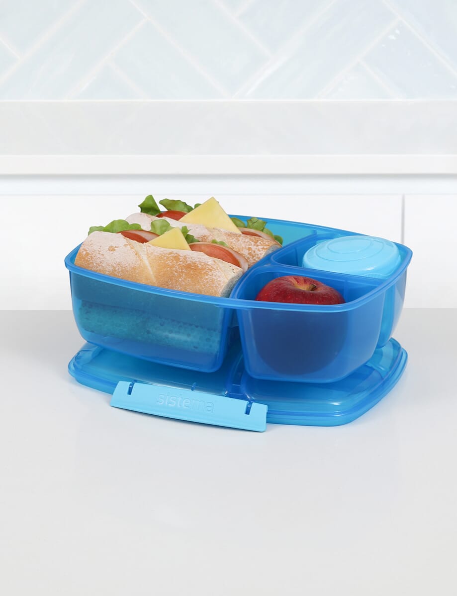 Sistema Lunchbox Triple Split With Yougurt Pot