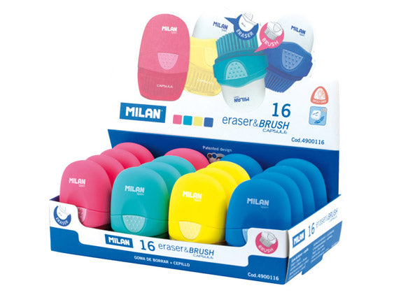 Milan Eraser & Brush Capsule Solid Colours