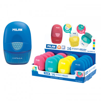 Milan Eraser & Brush Capsule Solid Colours