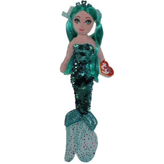 TY Azure Aqua Sequin Mermaid 18"