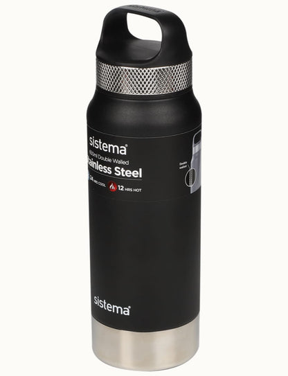 Sistema 650ml Stainless Steel Water Bottle