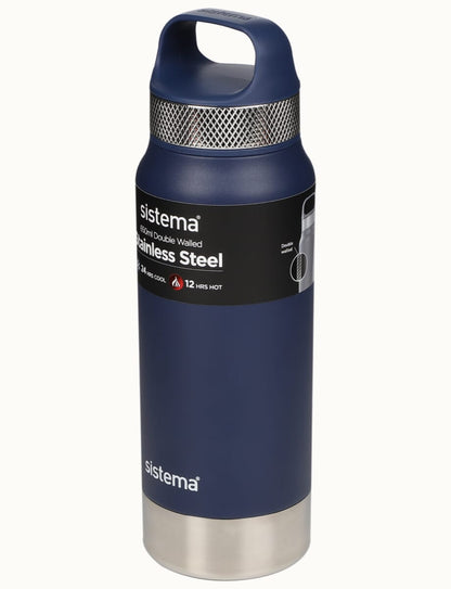 Sistema 650ml Stainless Steel Water Bottle