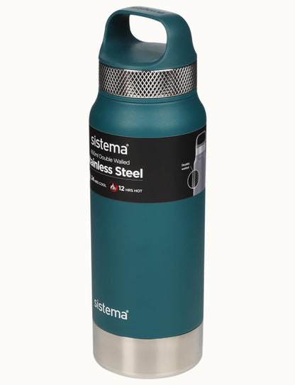 Sistema 650ml Stainless Steel Water Bottle