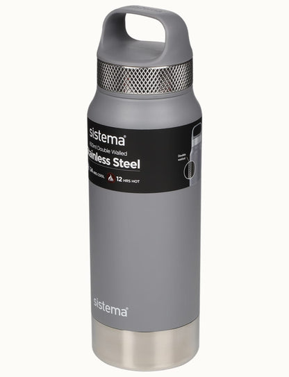 Sistema 650ml Stainless Steel Water Bottle