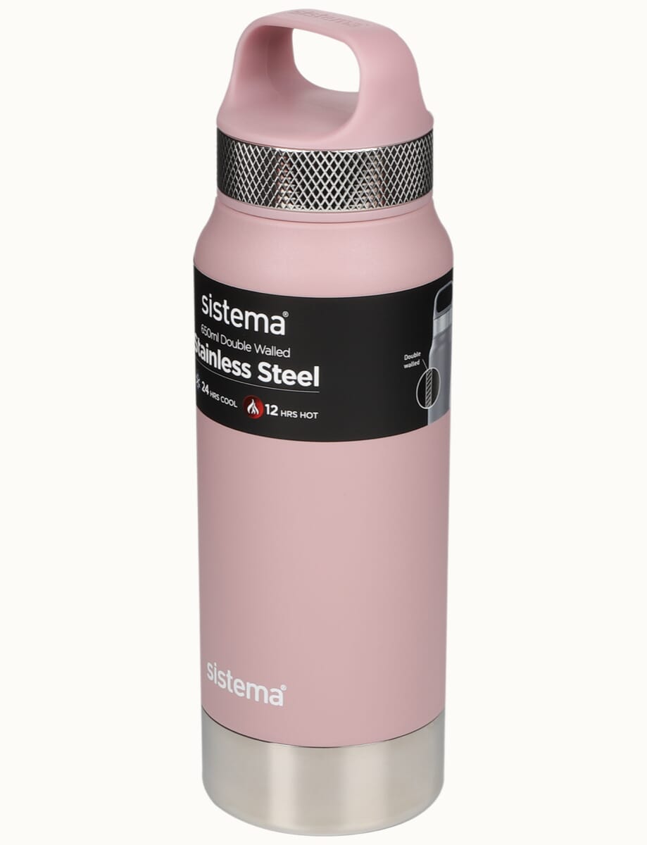 Sistema 650ml Stainless Steel Water Bottle