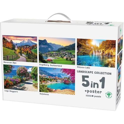 5 in 1 1000 Piece Landscape Jigsaw Puzzle