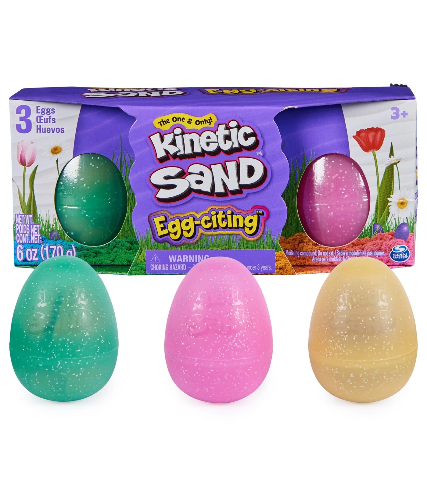 Kinetic Sand Eggciting 3 PK