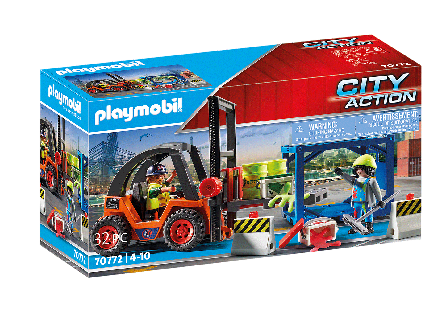 Playmobil 70772 Cargo Forklift With Freight