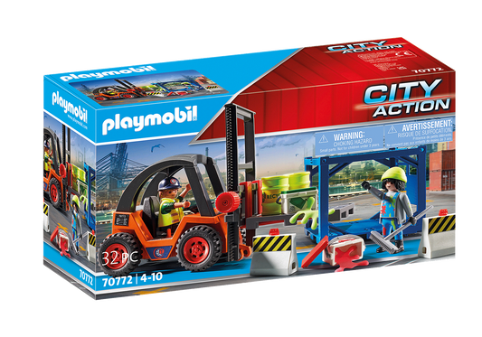 Playmobil 70772 Cargo Forklift With Freight