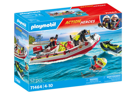 Playmobil 71464 Fireboat With Water Scooter