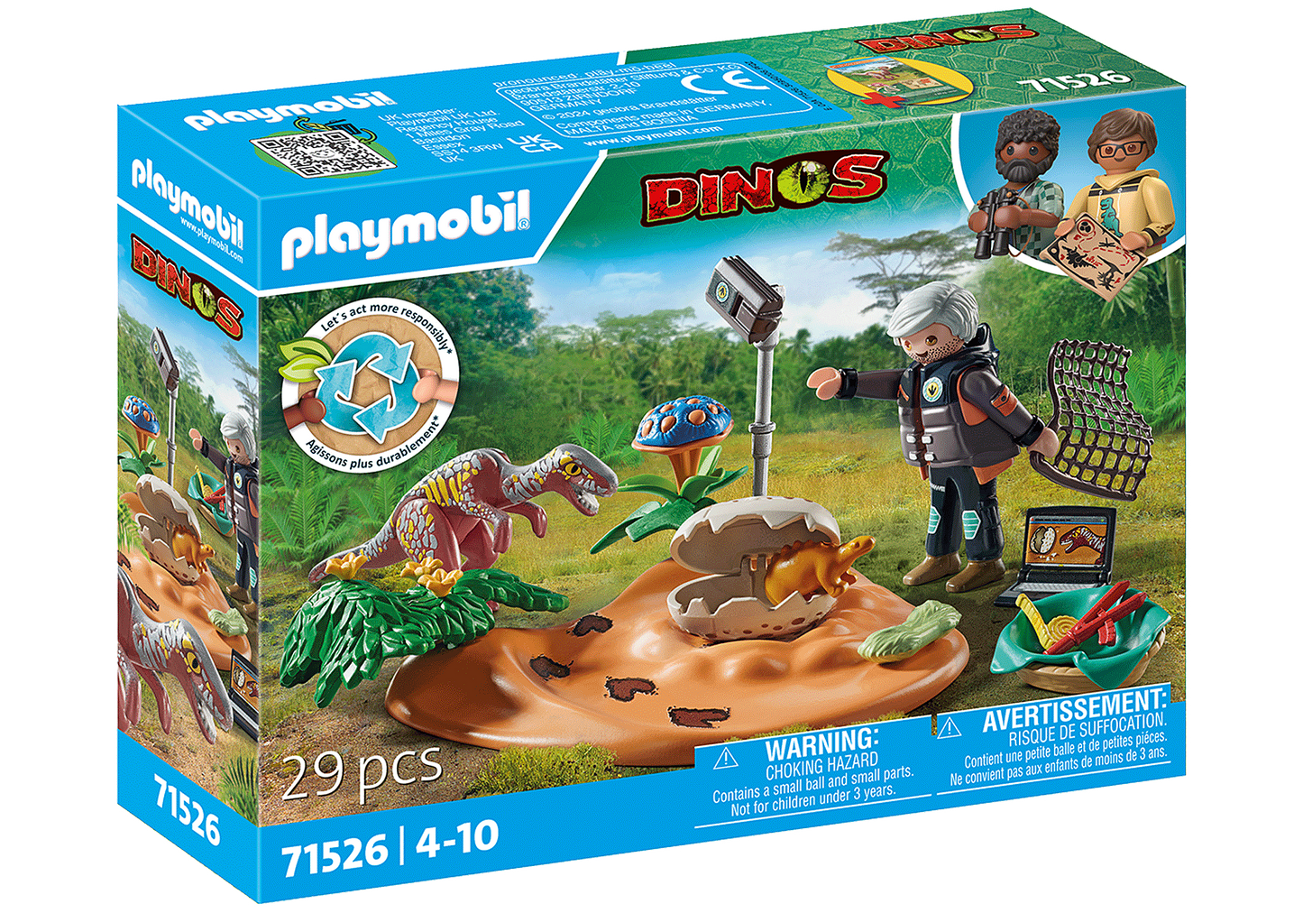 Playmobil 71526 Stegosaurus Nestwith Egg Thief