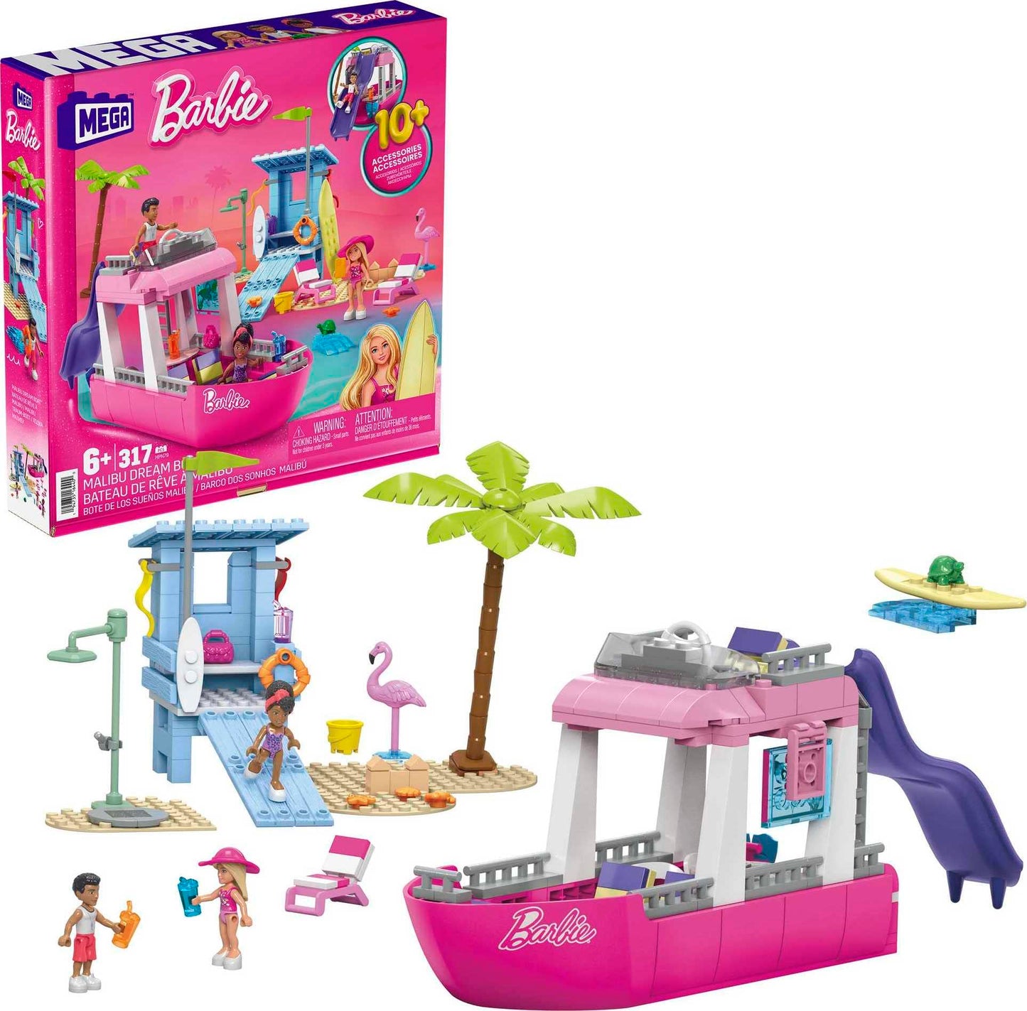 Barbie Mega Blocks Malibu Dreamboat